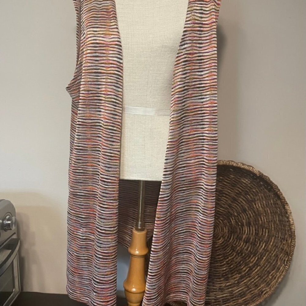 Christopher & Banks BoHo Cardigan Long Vest PXL